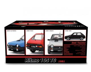 Fiat Ritmo 105 TC 1981 Nero Laudoracing 1:18 Resinemodell (Türen, Motorhaube... nicht zu öffnen!)